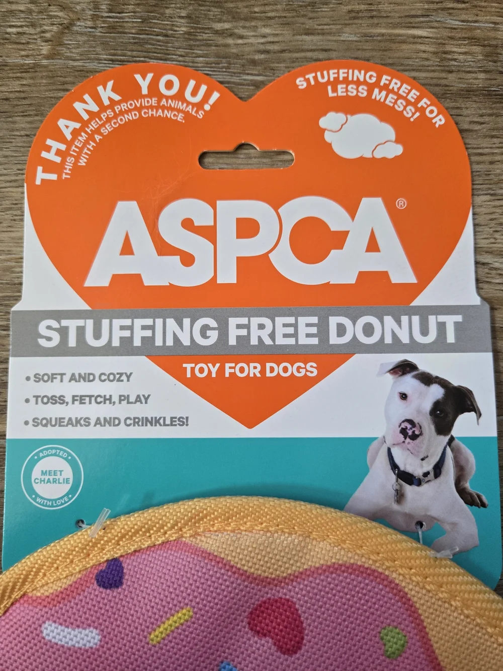 ASPCA Pink Donut Stuffing-Free Dog Toy - Pack of 2